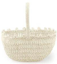 CESTINO CON MANICO MACRAME' OVALE