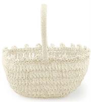 CESTINO CON MANICO MACRAME' OVALE
