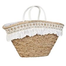 BORSA IN PAGLIA E COTONE