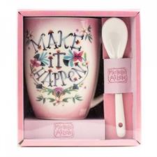 TAZZA MUG CON CUCCHIAIO MAKE IT HAPPEN