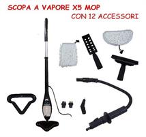 SCOPA VAPORE LAVASCIUGA NERA