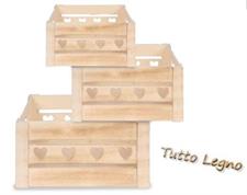 TRIS CASSETTE LEGNO NATURALE