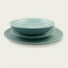 SERVIZIO TAVOLA 18PZ ETHNIC CHIC VERDE