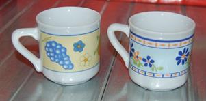TAZZA CAFFE' C/P ETRUSCA PORCELLANA DECORATA