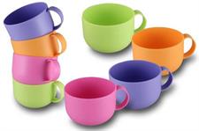 TAZZA COLAZIONE JUMBO PLASTICA COLOR DEM 650ML