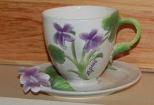 TAZZA TE' MESI GLAMOUR FIORI