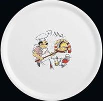 PIATTO PIZZA DECORATO PORCELLANA 31CM