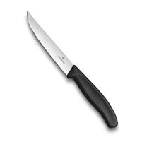 COLTELLO BISTECCA LISCIO MANICO NERO