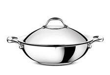 TEGLIA WOK INOX CON COPERCHIO ACCADEMIA 36CM
