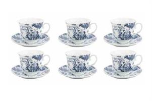 SET 6 TAZZA CAFFE' C/P INGLESE