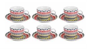 SET 6 TAZZA CAFFE' C/P ELETTRA