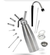 SIFONE PANNA PROFESSIONALE INOX 1LT + ACCESSORI
