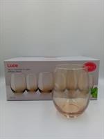 SET 6 BICCHIERE ACQUA AMBRA
