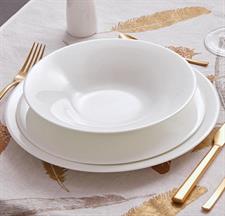 PIATTO FONDO NEVE 24CM PORCELLANA BONE CHINA