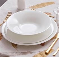 PIATTO FONDO NEVE 24CM PORCELLANA BONE CHINA