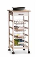 CARRELLO CUCINA ATTREZZATO MDF+PVC 37X37X82H