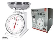 BILANCIA CUCINA MECCANICA INOX BIANCA AGO 20KG