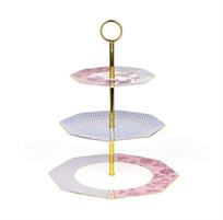 ALZATA 3 PIANI TEA DELIGHT D.28XH.40CM