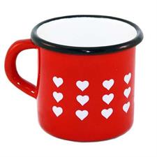 BICCHIEROTTO SMALTO 9CM ROSSO 7619
