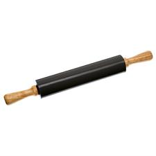 MATTARELLO LEGNO E SILICONE NERO 44CM