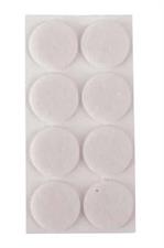 SET 8 FELTRINI BIANCHI TONDI 2.4CM