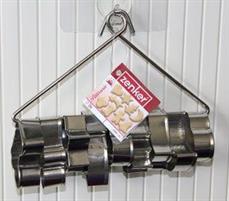 SET 9 TAGLIABISCOTTI NATALE METALLO CON ANELLO