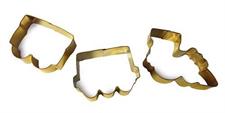 SET 3 TAGLIABISCOTTI NATALE TRENINO ORO