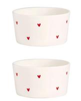 SET 2 COPPETTE TAPPEZZERIA CUORI ROSSI