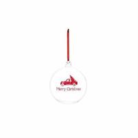 PALLINA 12CM MERRY CHRISTMAS ROSSO
