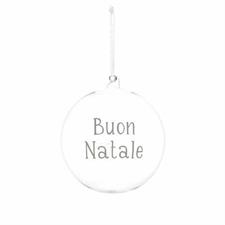 PALLINA 15CM BUON NATALE BIANCO