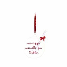 PALLINA 12CM MESSAGGIO SPECIALE PER BABBO NATALE