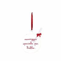 PALLINA 12CM MESSAGGIO SPECIALE PER BABBO NATALE