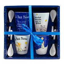SET 4 TAZZA CAFFE' S/P CON CUCCHIAIO P. PRINCIPE
