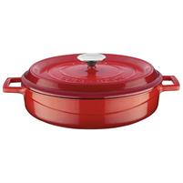 CASSERUOLA TONDA BASSA CC GHISA SMAL. ROSSA 32CM