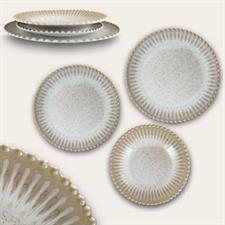 PIATTO PIANO MELAMINA PERLA REACTIVE 29CM