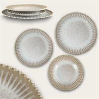 PIATTO PIANO MELAMINA PERLA REACTIVE 29CM