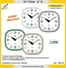 OROLOGIO PARETE QUADRO 25CM