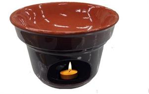 FORNELLINO BAGNACAUDA TERRACOTTA BICOLORE 14CM