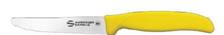 COLTELLO TAVOLA LAMA 11CM SEGHETTATA GIALLO