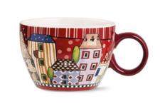 TAZZA COLAZIONE PAESE MIO ROSSO 460ML