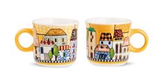 SET 2 TAZZA CAFFE' SENZA PIATTO PAESE MIO GIALLO