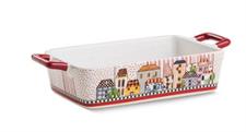 PIROFILA RETTANGOLARE PAESE MIO 24,5X13CM ROSSO