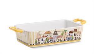 PIROFILA RETTANGOLARE PAESE MIO 34X19CM GIALLO