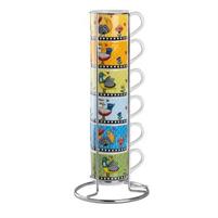 SET 6 TAZZA CAFFE' SENZA PIATTO E APPENDINO