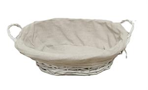 CESTINO PANE VIMINI FODERATO 30X20X10H