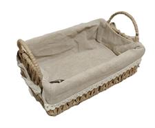 CESTINO CORDA FODERATO 25X16X8H CON MANICI