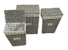 TRIS PORTABIANCHERIA CORDA GRIGIO 40X30X54H
