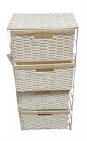 MOBILETTO CORDA BIANCO 4 CASSETTI 34X23X74H