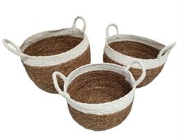 TRIS CESTA BANANO 24X24X19H 29X29X21H 34X34X24H