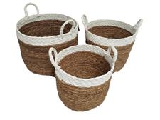 TRIS CESTA BANANO 27X21X25H 30X25X29H 34X30X33H